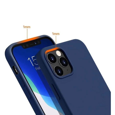 Silicone Case Soft Flexible Rubber Cover for iPhone 13 Pro Max blue