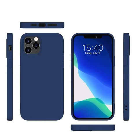 Silicone Case Soft Flexible Rubber Cover for iPhone 13 Pro Max blue