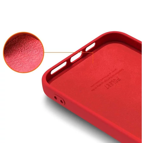 Silicone Case Soft Flexible Rubber Cover for iPhone 13 Pro Max red