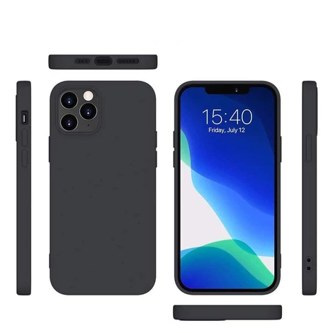 Silicone Case Soft Flexible Rubber Cover for iPhone 13 mini black