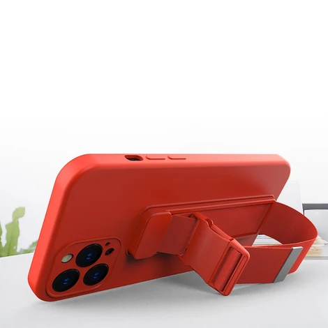 Rope case gel case with a chain lanyard bag lanyard iPhone XR red