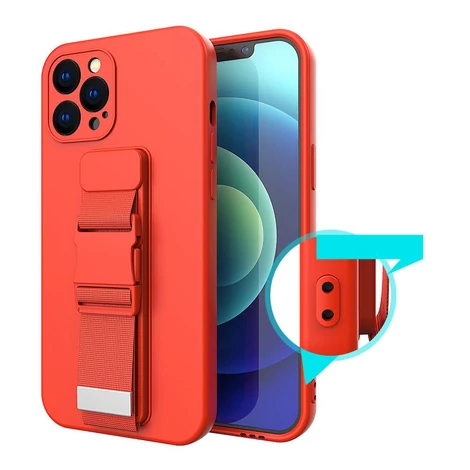 Rope case gel case with a chain lanyard bag lanyard iPhone XR red