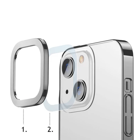 Baseus Glitter Case transparent cover iPhone 13 silver (ARMC000312)