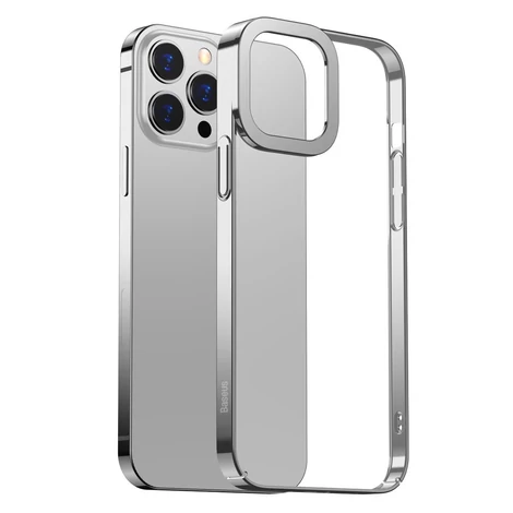 Baseus Glitter Case transparent cover iPhone 13 Pro silver (ARMC000412)