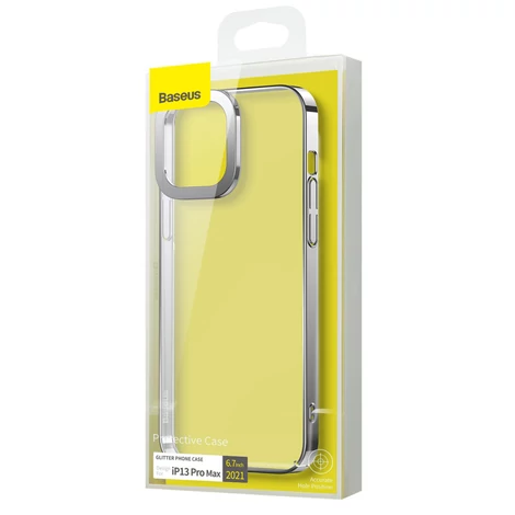 Baseus Glitter Case transparent cover iPhone 13 Pro silver (ARMC000412)