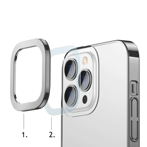 Baseus Glitter Case transparent cover iPhone 13 Pro silver (ARMC000412)
