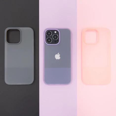 Kingxbar Plain Series case cover for iPhone 13 Pro silicone case purple