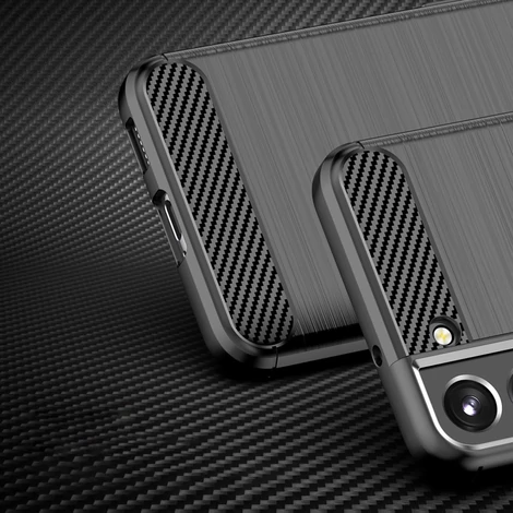Carbon Case Flexible TPU Cover for Samsung Galaxy S22 black