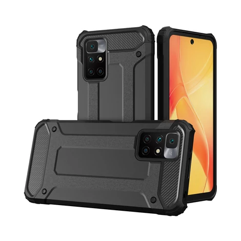 Hybrid Armor Case Tough Rugged Cover for Xiaomi Redmi 10 black