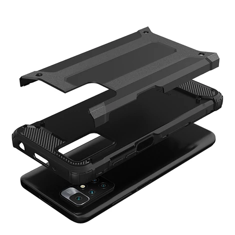 Hybrid Armor Case Tough Rugged Cover for Xiaomi Redmi 10 black