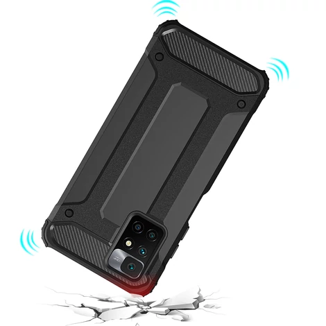 Hybrid Armor Case Tough Rugged Cover for Xiaomi Redmi 10 black