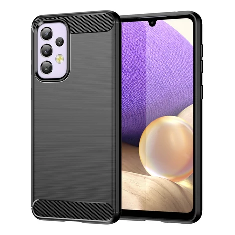 Carbon Case Flexible Cover Sleeve for Samsung Galaxy A33 5G black