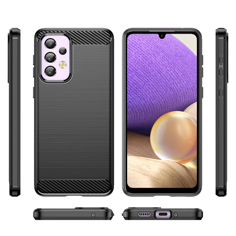 Carbon Case Flexible Cover Sleeve for Samsung Galaxy A33 5G black