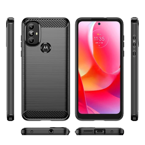 Carbon Case Flexible case cover Motorola Moto G Power 2022 black