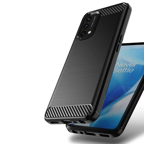 Carbon Case Flexible cover for OnePlus Nord N200 5G black