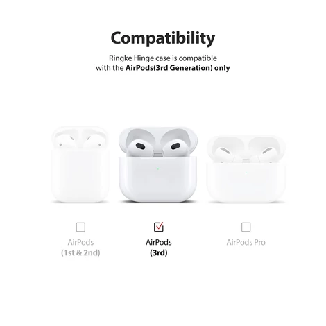 Ringke Hinge Case for AirPods 3 Cover Earphone Case Transparent (EC59094RS)