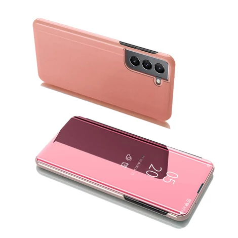 Clear View Case flip cover for Samsung Galaxy S22 pink