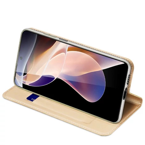Dux Ducis Skin Pro Holster Case Cover Flip Poco M4 Pro 5G gold