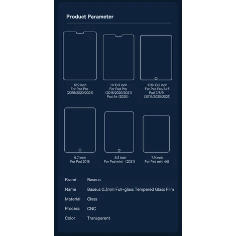 Baseus tempered glass iPad mini 4/5 7.9