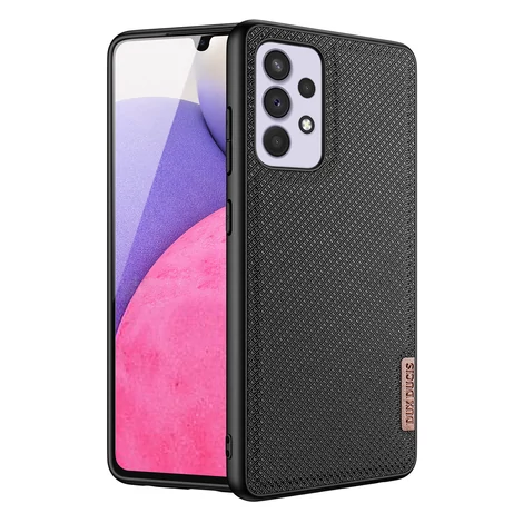 Dux Ducis Fino case is nylon covered Samsung Galaxy A33 5G black