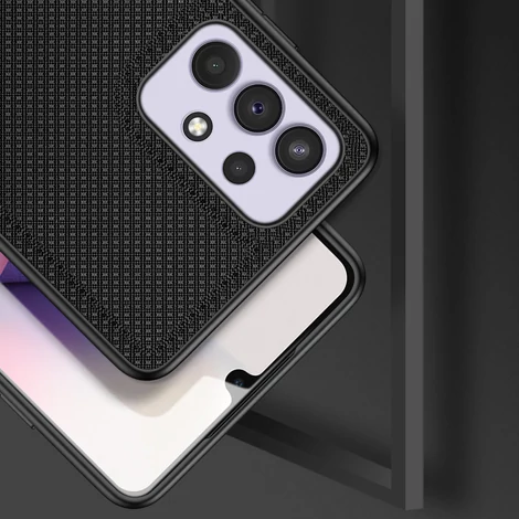 Dux Ducis Fino case is nylon covered Samsung Galaxy A33 5G black