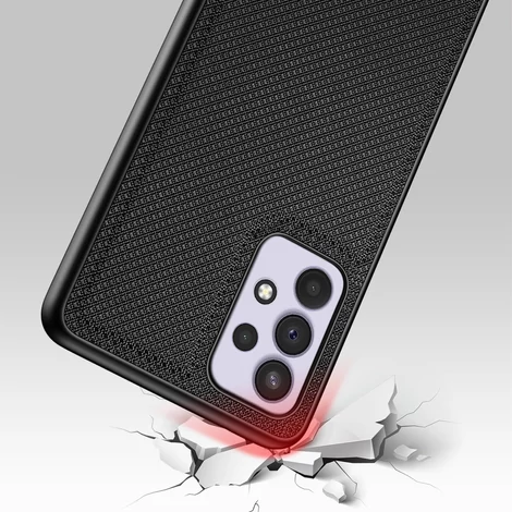 Dux Ducis Fino case is nylon covered Samsung Galaxy A33 5G black