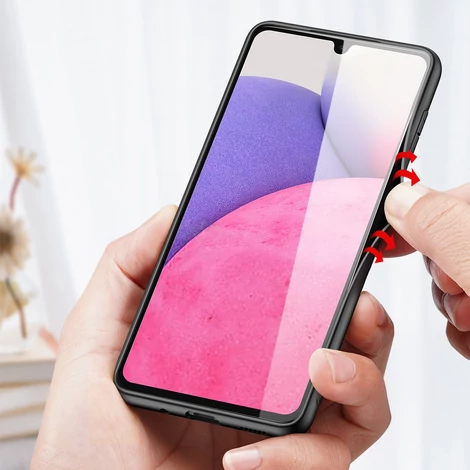 Dux Ducis Fino case is nylon covered Samsung Galaxy A33 5G black
