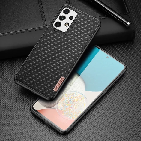 Dux Ducis Fino case is nylon covered Samsung Galaxy A53 5G black
