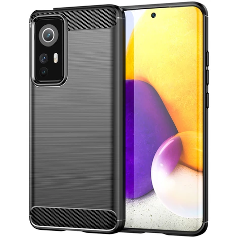 Carbon Case Flexible Cover Sleeve for Xiaomi 12 / 12X black
