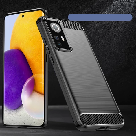 Carbon Case Flexible Cover Sleeve for Xiaomi 12 / 12X black