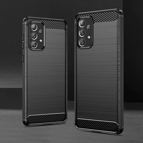 Carbon Case Flexible TPU cover for Samsung Galaxy A73 black