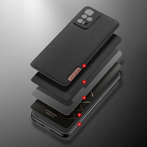 Dux Ducis Fino case cover covered with nylon material Xiaomi Redmi 10 black