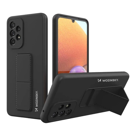 Wozinsky Kickstand Case Silicone Stand Cover for Samsung Galaxy A33 5G Black