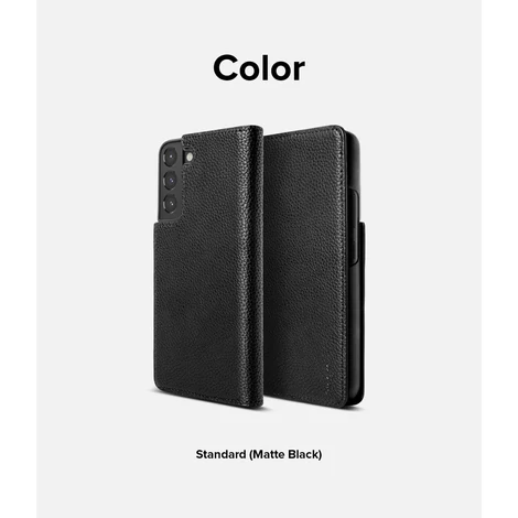 Ringke Folio Signature Flip Leather Case for Samsung Galaxy S22 Black (FSS119R263)