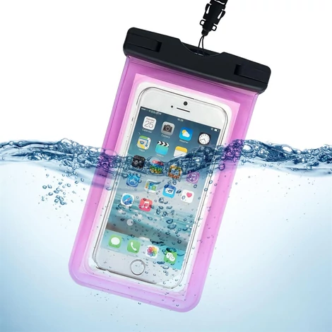 Waterproof phone bag pouch for pool pink