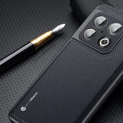 Dux Ducis Fino case cover covered with nylon material OnePlus 10 Pro black
