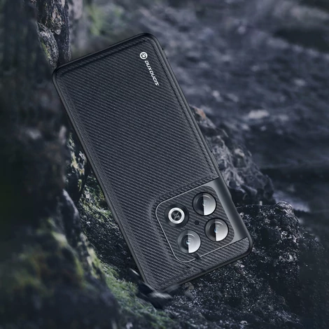 Dux Ducis Fino case cover covered with nylon material OnePlus 10 Pro black