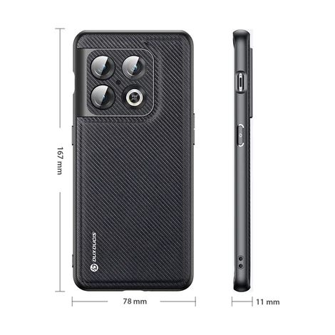 Dux Ducis Fino case cover covered with nylon material OnePlus 10 Pro black