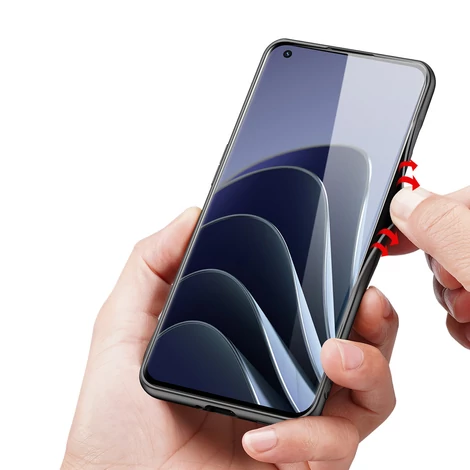 Dux Ducis Fino case cover covered with nylon material OnePlus 10 Pro black