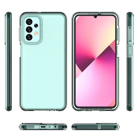Spring Case case for Samsung Galaxy A23 silicone cover with frame black