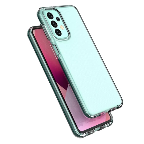 Spring Case case for Samsung Galaxy A23 silicone cover with frame black