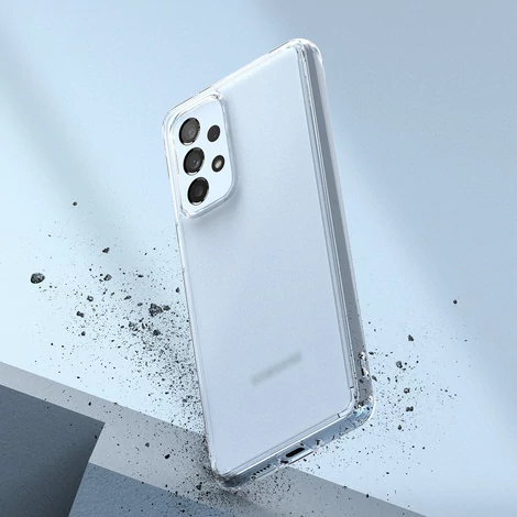 Ringke Fusion Matte tpu case with a translucent Samsung Galaxy A73 gel frame