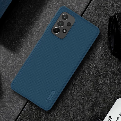 Nillkin Super Frosted Shield Pro durable cover for Samsung Galaxy A73 blue