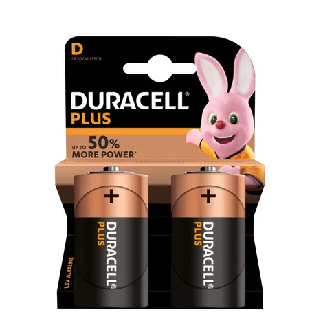 Duracell Plus D góliát elem 1,5V (B2) 2 db