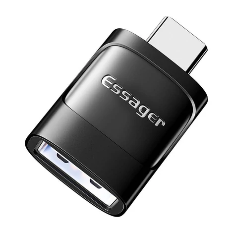 Essager Adapter OTG USB 3.0 anya USB-C apa (fekete)