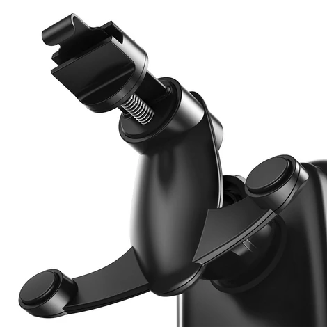 Baseus Rock Smart autós telefontartó vezeték nélküli Qi töltővel 10W, elektromos zárhatósággal, szellőzőre szerelhető telefontartó - fekete (WXHW01-01)