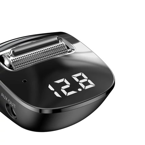 Baseus F40 Bluetooth FM Transzmitter Streamer Aux 2xUSB csatlakozás, autós töltő 15W 2A - fekete (CCF40-01)