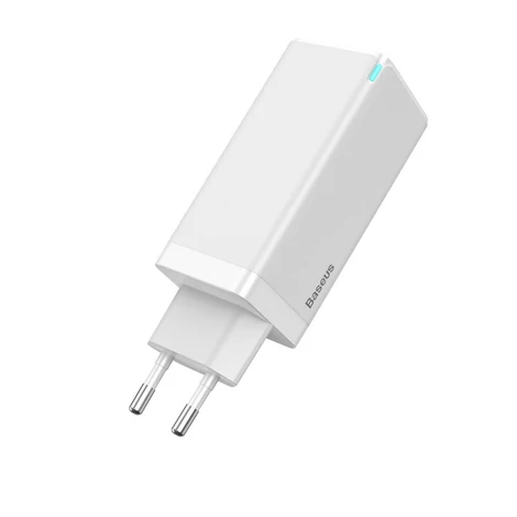 Baseus GaN gyors fali töltő PPS 65W USB/2xUSB Type C gyorstöltő 3.0 Power Delivery SCP FCP AFC (gallium-nitrid)