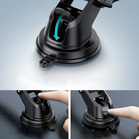 Ugreen Gravity múszerfalra/szélvédőre szerelhető autós telefontartó - fekete (60990)