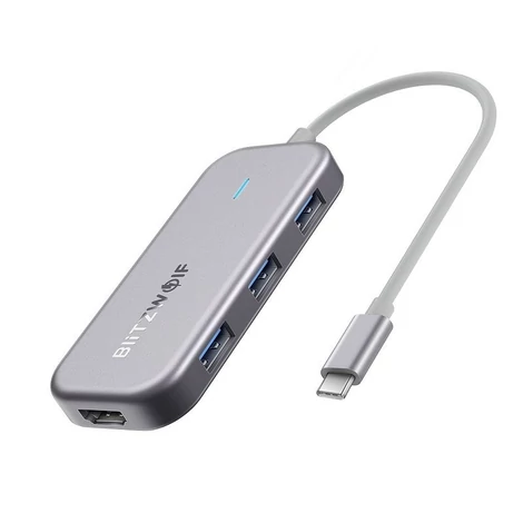 BlitzWolf BW-TH5 7in1 Hub Adapter USB-C to 3xUSB 3.0, HDMI, USB-C PD, SD, microSD